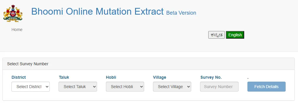 Bhoomi Online Mutation Extract